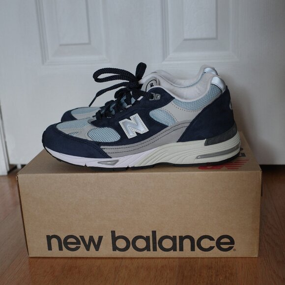 New Balance  Made In UK 991 Sneakers - Navy - Picture 4 of 8